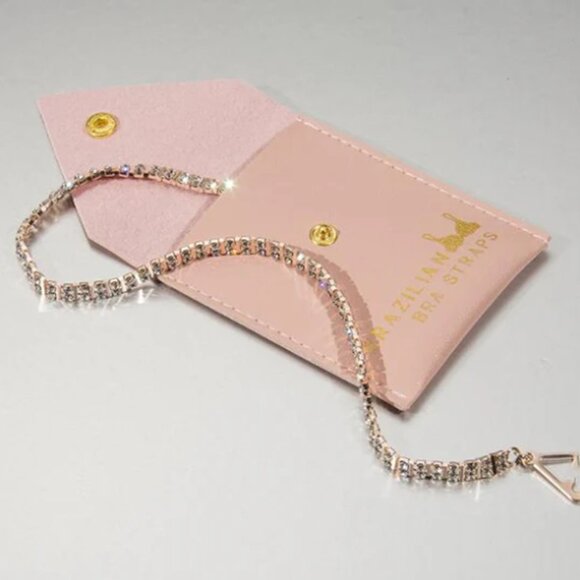 Brazilian Gisele White Gold Crystal Bra Straps | Pair | NWT (Multiple Available) - Picture 5 of 6